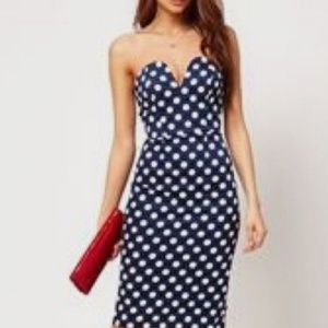 Polka dot midi dress